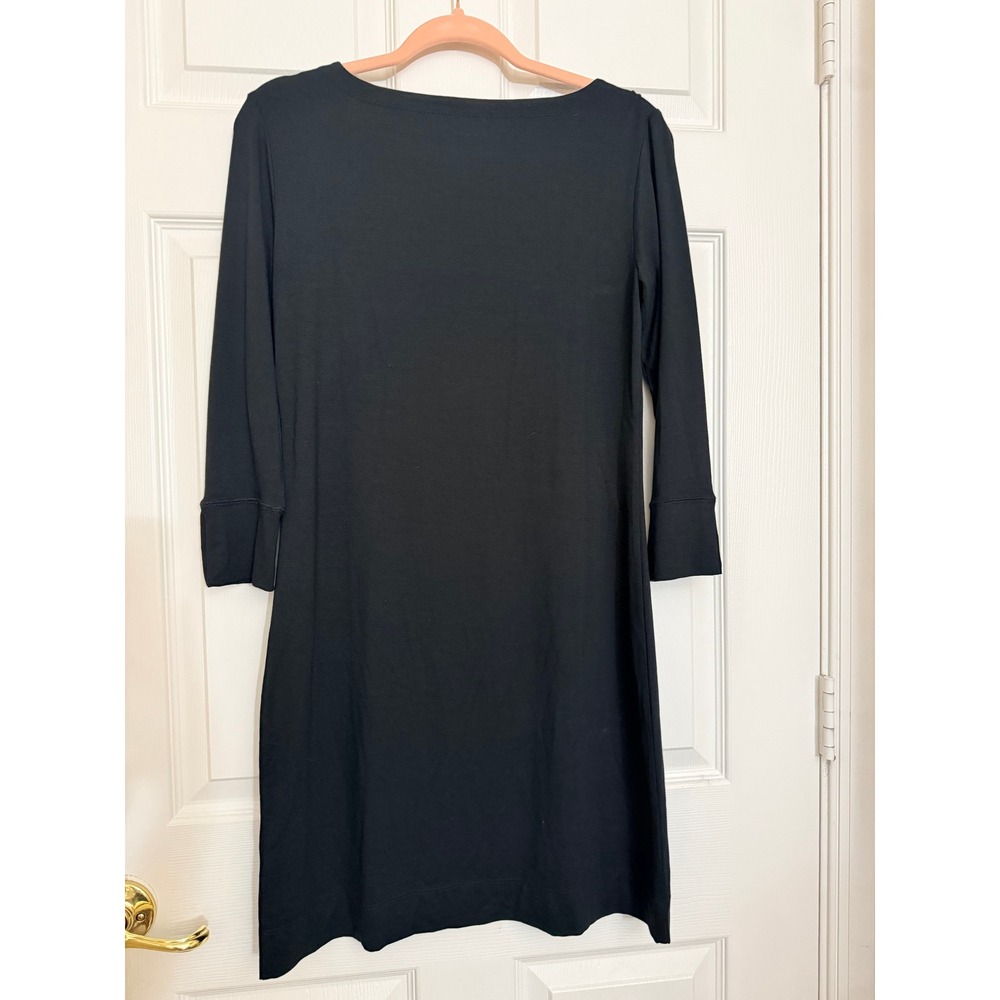 Lilly Pulitzer Women Dress Black Gold Button Boatneck Shift S - Picture 3 of 6